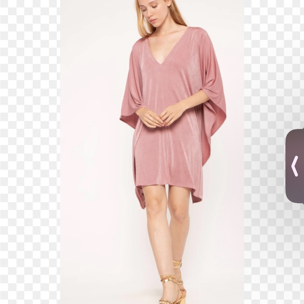 Ripley Rader Pink Silky Kaftan Dress